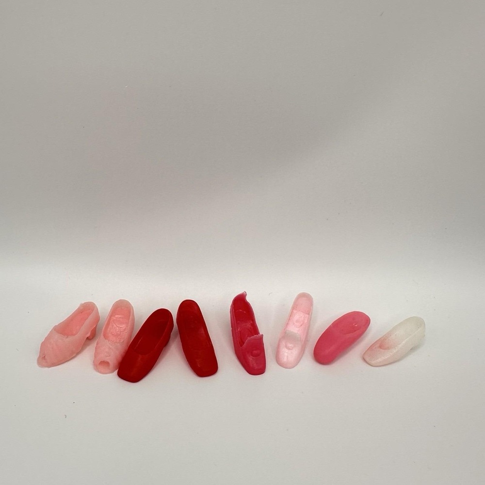 VTG Barbie Doll Shoes Lot Assorted Mismatched Heels One Pair Pink 70s Ballet Red